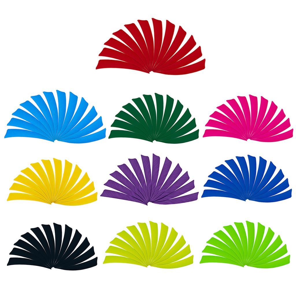 12Pcs Shield Shape Turkey Feather Arrow Archery Hunting Fletching For DIY Vanes