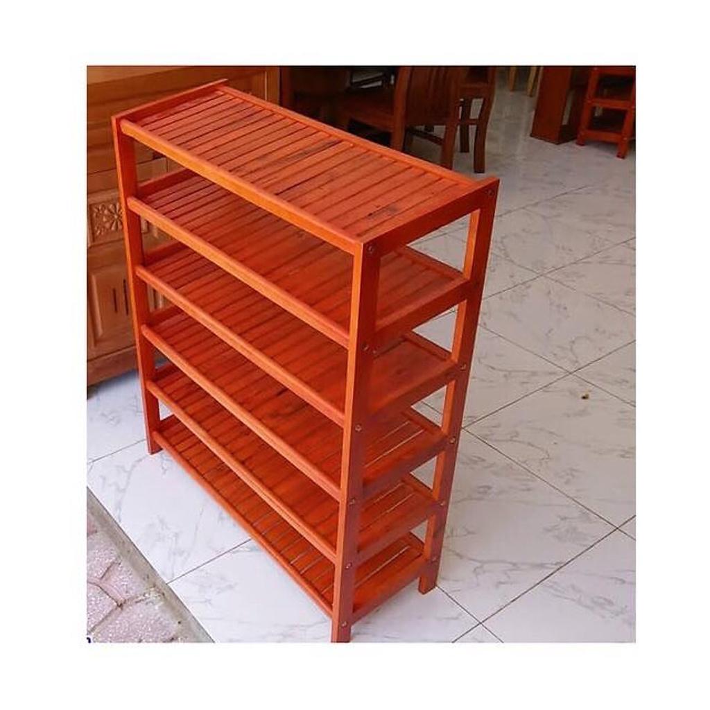Kệ Giày Dép 6 Tầng Dài 80 cm Gỗ Cao Su , kệ để dày dép , kệ gỗ dày dép hàng xuất khẩu