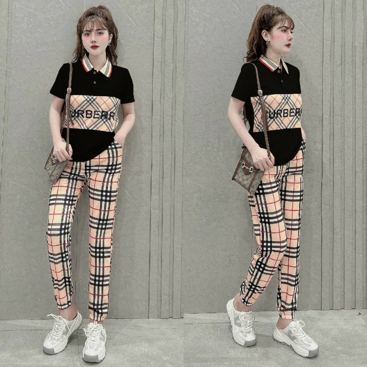 [FREESHIP]Đồ bộ dài thun cotton phối thun lạnh in 3D thể thao kẻ sọc caro sơ mi cài nút