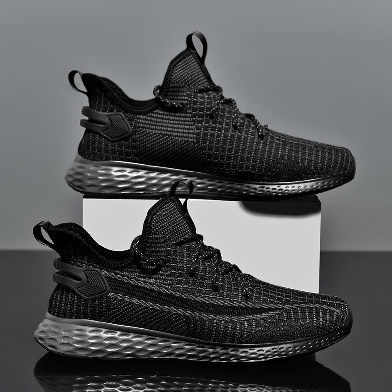 Kích thước 36-48 Mùa hè Mùa hè Sneakers cho các cặp vợ chồng phụ nữ Ánh sáng Giày chạy bộ thoải mái Color: Black Shoe Size: 8
