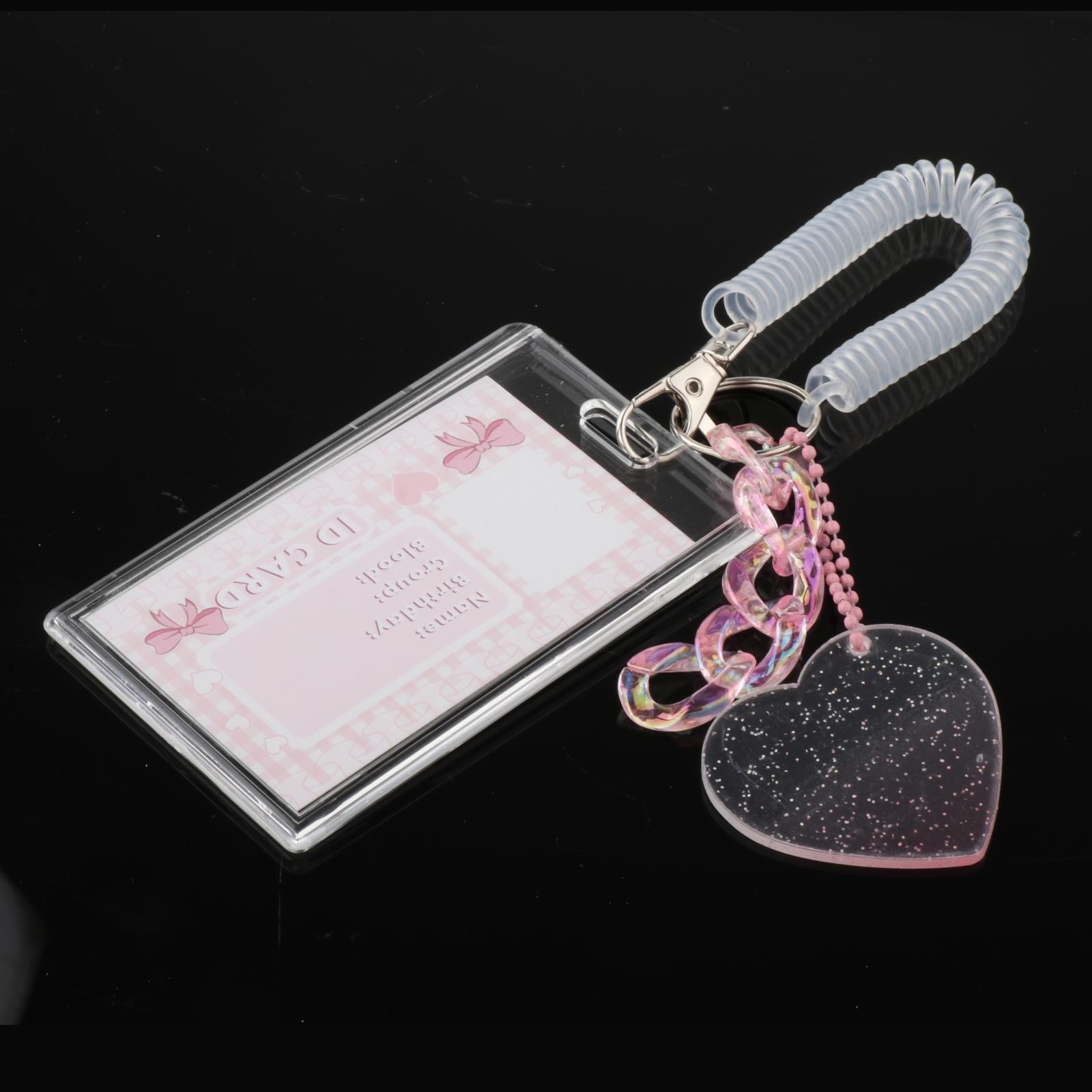 Acrylic Photocard Holder ID Card Case Cover Photo Protector Cute Portable for Teachers