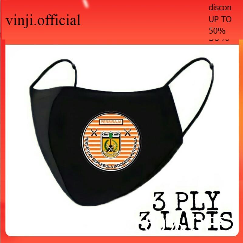 pria Masker Kain 3 Lapis 3 Ply Scuba Hijab Motif Logo Gambar Club Klub Bola Persiraja Banda Aceh 3ply 3d