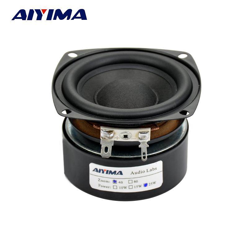 AIYIMA 1 Cái Loa trầm 3 inch Loa âm thanh Âm thanh HiFi Music Rạp hát tại nhà Loa siêu trầm 4 Loa bass 8 Ohm 25W Màu sắc: loa 8 ohm