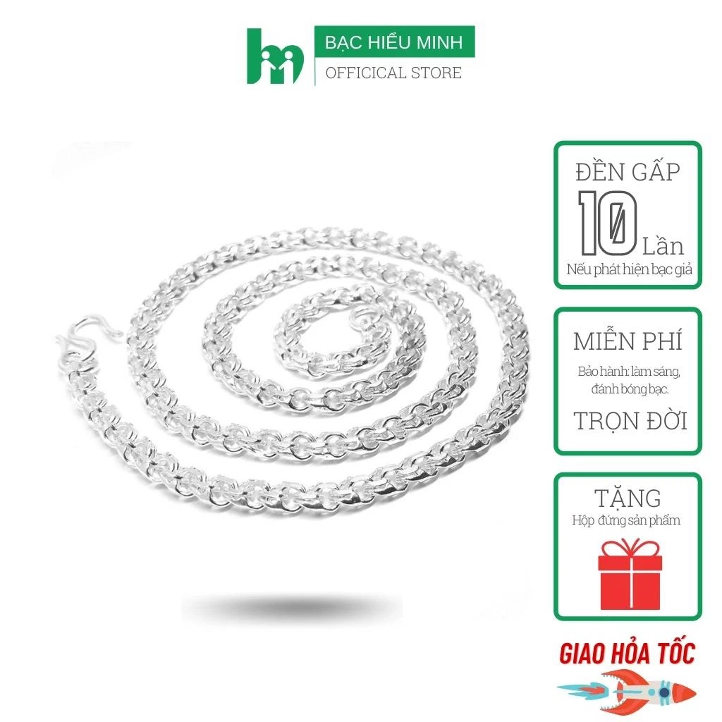 Dây Chuyền Nam Bạc Hiểu Minh DBN035 Bạc Ta