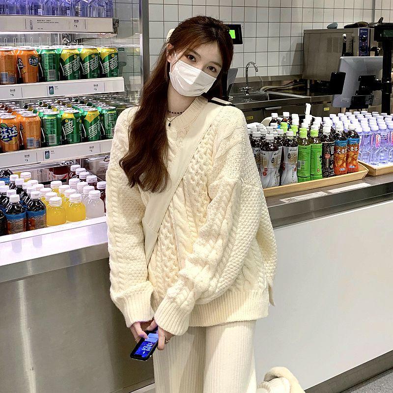 Áo len tím vặn thừng thời trang phong cách Hàn Hadu shop