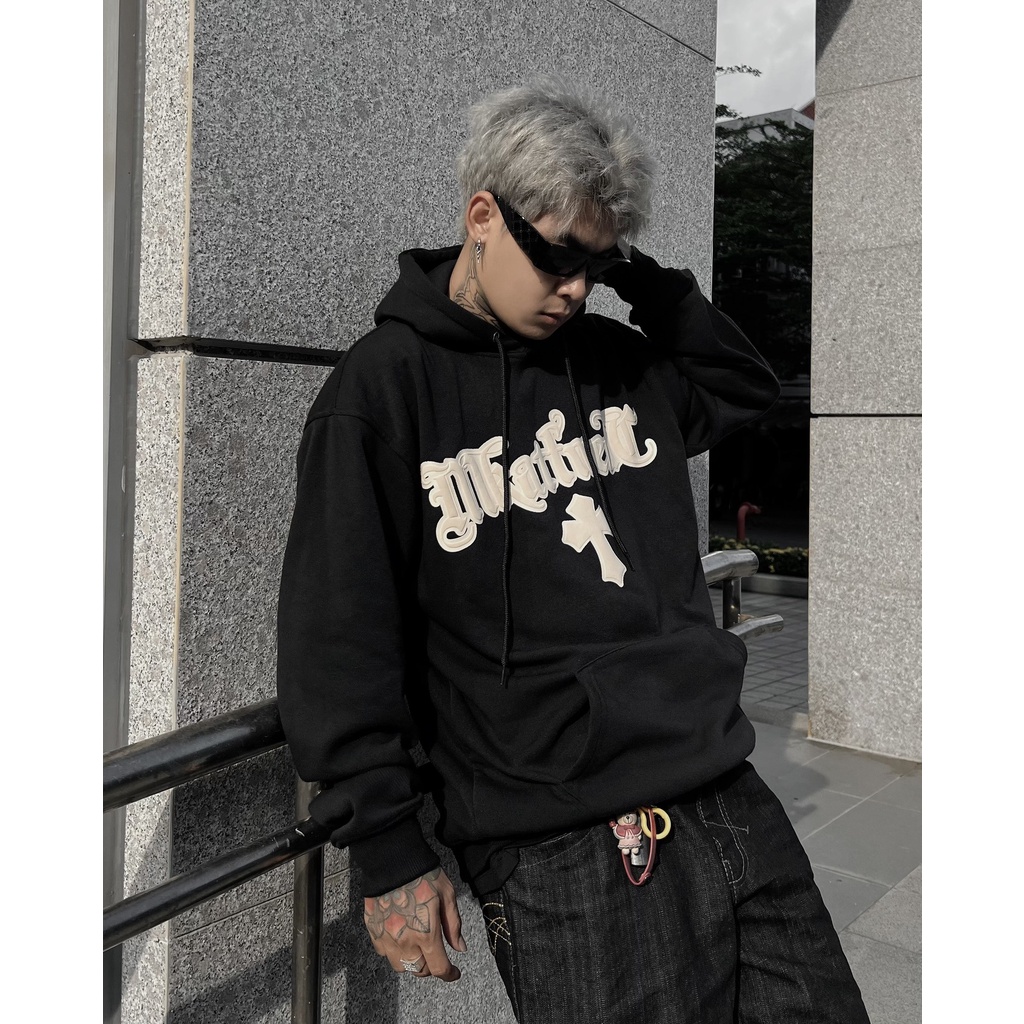 Áo hoodie local brand nam nữ Persent 629 hình in gân nổi , khoác nỉ chân cua unisex , form rộng chữ thập - Gin store