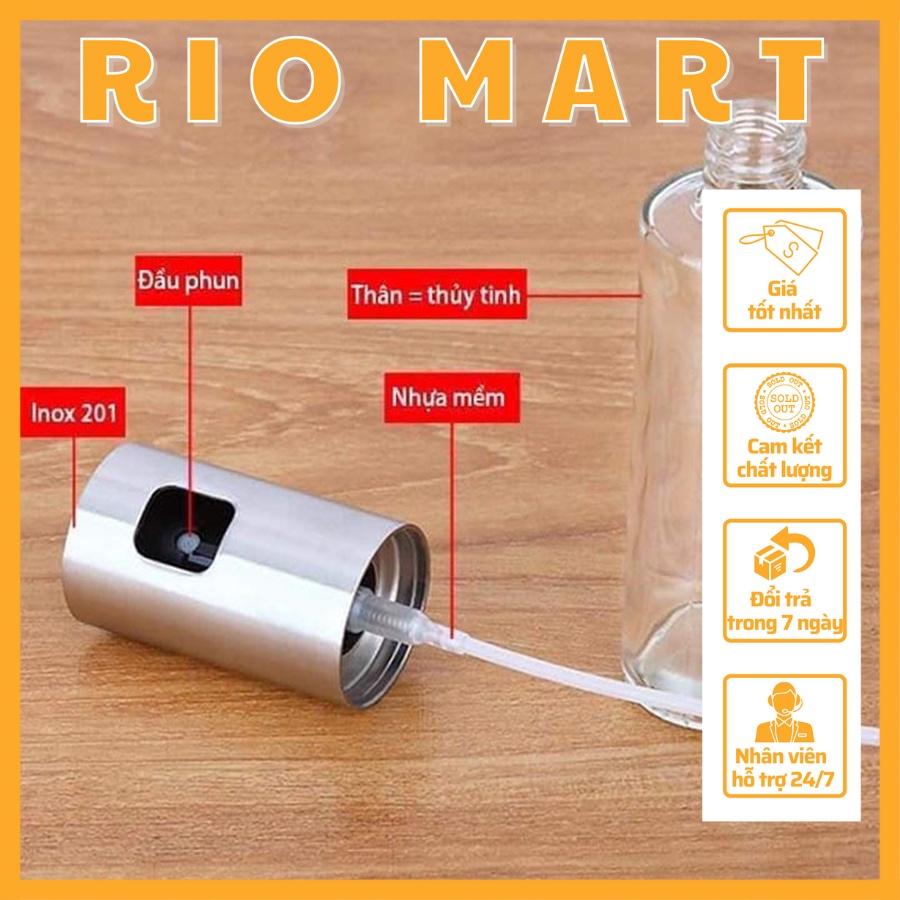 Bình Xịt Dầu Ăn Cho Nồi Chiên Không Dầu, Chai Xịt Thủy Tinh Phun Sương 100ml - R30 RIOMART