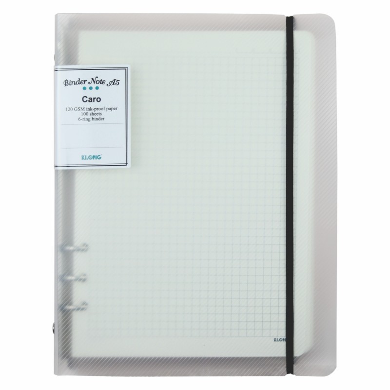 Sổ Binder A5 (bìa còng 6 lỗ + 100 tờ giấy caro định lượng 120gms màu kem)