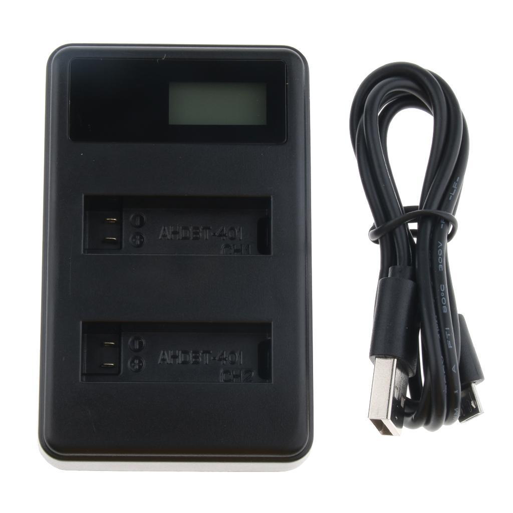 Dual Charging Battery Charger AHDBT-401 for Hero 4 Sports Cameras