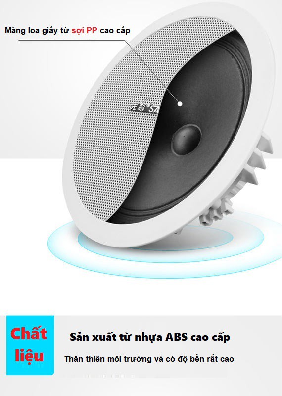 Bộ 4 loa không dây bluetooth âm trần âm thanh nổi SAST cao cấp 20W  - lắp đặt trong nhà lẫn ngoài trời