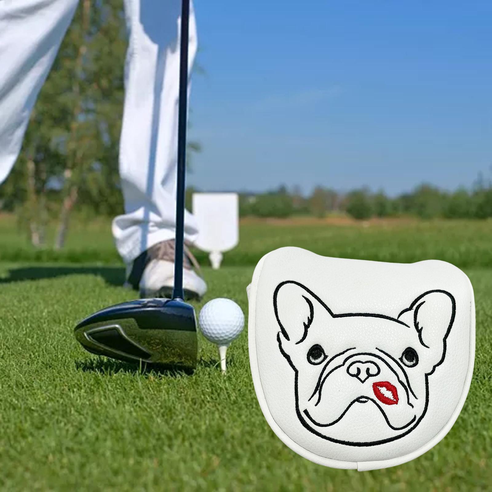 Golf Mallet Putter Head Cover Protection Guard PU Golf Club Headcover Gift