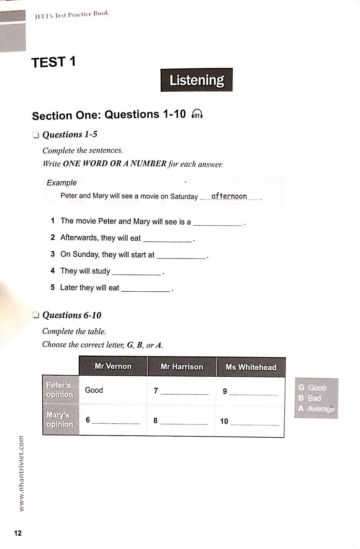 IELTS Test Practice Book (Kèm CD)