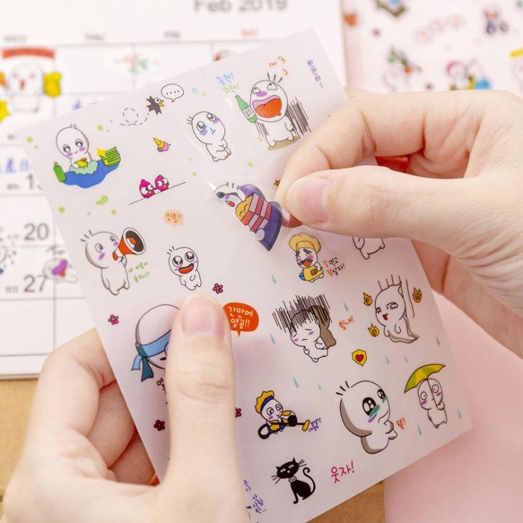Bộ 6 Tấm Sticker Dán Sổ Lưu Niệm H100