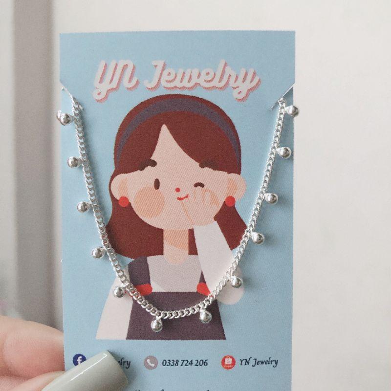 Lắc chân bạc full bi  YN JEWELRY