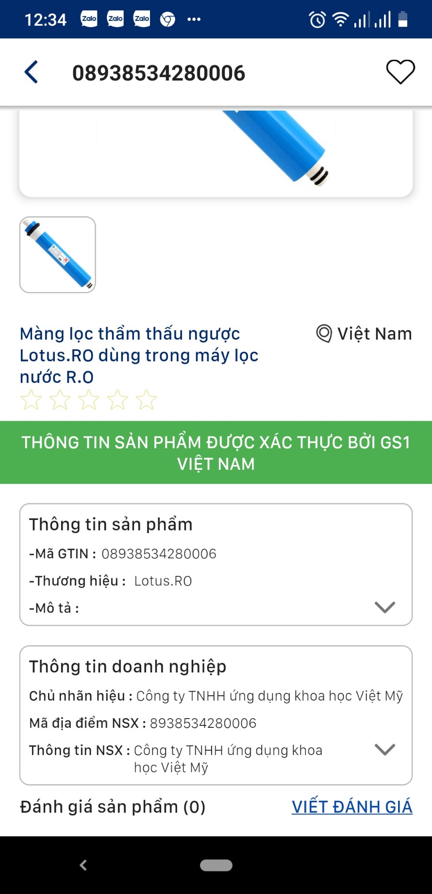 MÀNG LỌC LOTUS.RO 75G HÀNG CHÍNH HÃNG DÙNG CHO MÁY LỌC RO GIA ĐÌNH- CÔNG SUẤT 15L/H,(TDS 98-99% ỔN ĐỊNH ĐẾN HẾT KHẤU HAO)- TƯƠNG THÍCH VỚI TẤT CẢ DÒNG MÁY RO ĐANG LƯU HÀNH TRÊN THỊ TRƯỜNG