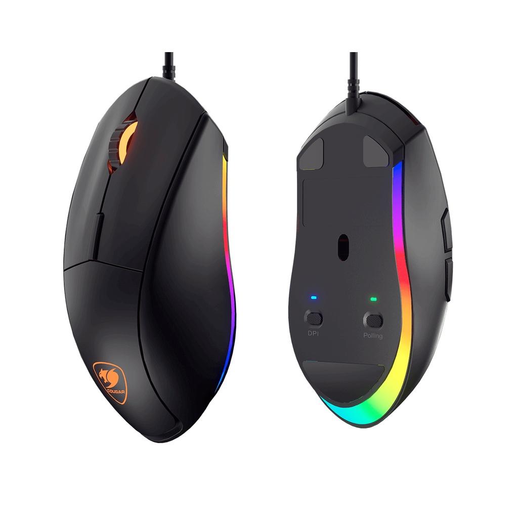 Chuột Gaming Cougar Minos XT, Độ bền 20 triệu click, RGB, 3 vùng LED RGB. Hàng chính hãng