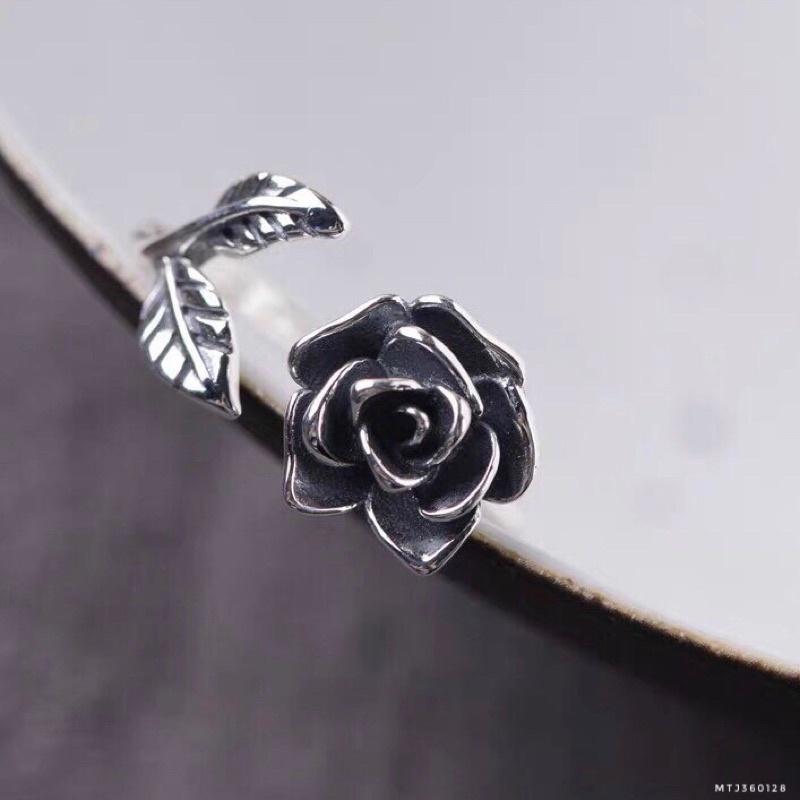 Nhẫn nữ bạc thái Minh Tâm Jewelry bông hoa hồng bạc 925