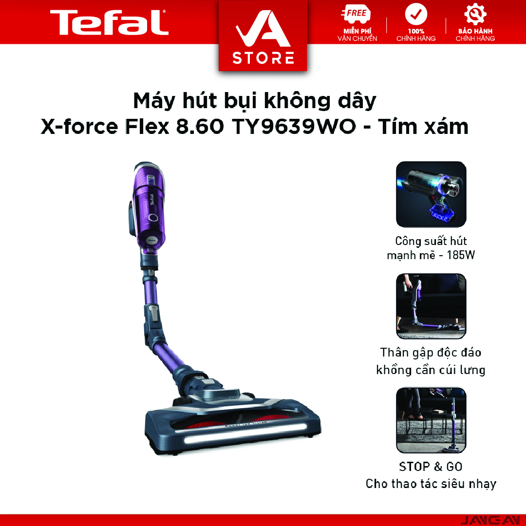 Máy hút bụi cầm tay không dây Tefal TY9639WO - BH 2 năm - Hàng Chính Hãng