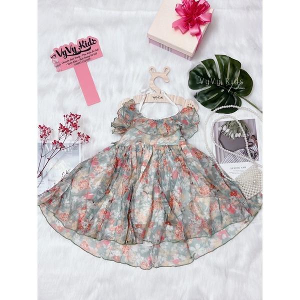 Đầm bé gái, váy bé gái hoa thiết kế cao cấp, đồ bé gái VyVy Kids Fashion
