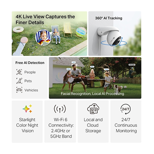 Camera ngoài trời TP-Link Tapo Outdoor Pan/Tilt Home Security Wifi QHD 8MP 4K C560WS - Hàng chính hãng
