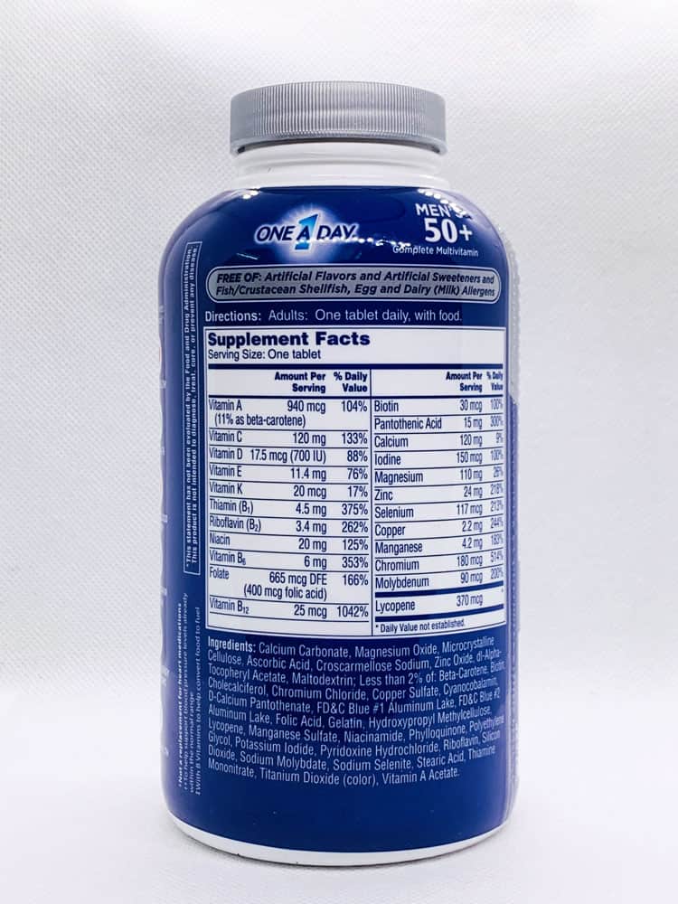 Viên Uống Bổ Sung Vitamin Tổng Hợp Cho Nam Trên 50 Tuổi One A Day Men's 50+ Mỹ