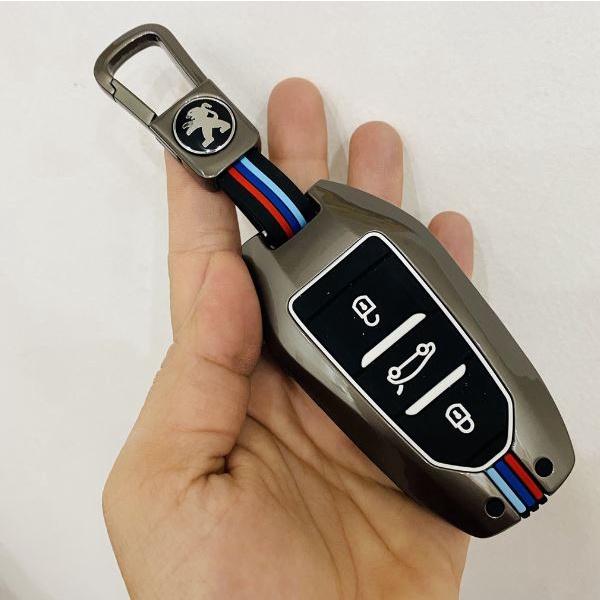Ốp Chìa Khóa, Ốp Khóa Xe Peugeot 2008, 3008, 5008, 408 Hợp Kim Kẽm Cao Cấp