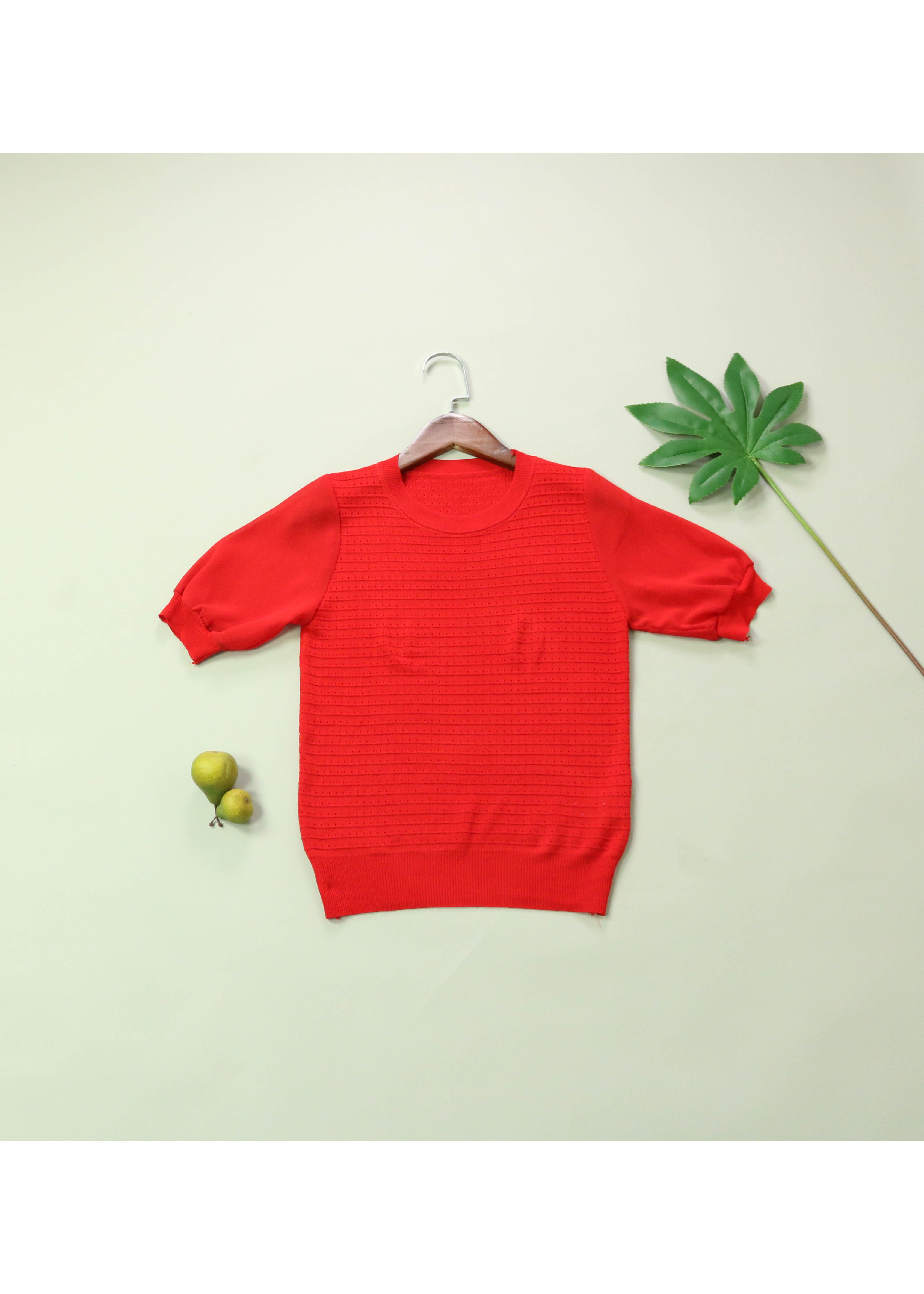 Áo len tay lỡ phối tay voan