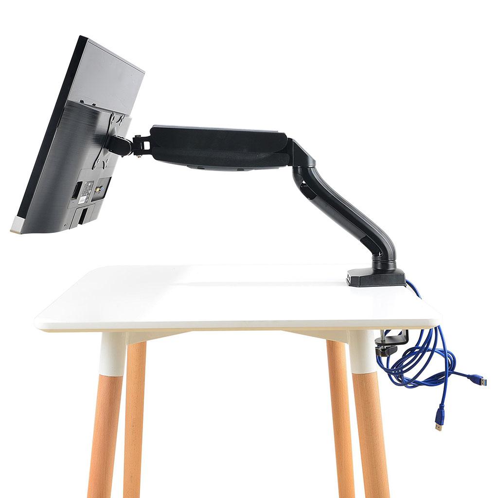 Computer Monitor Desk Mount Arm Adjustable Tilting Swivel for Screens 17" to 27