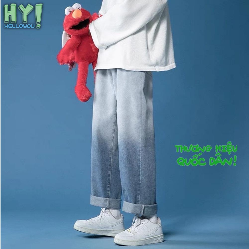 Quần jean nam baggy wash xám đen ống suông rộng SR01 dáng đứng chất bò wash 2 nửa kiểu dáng Hàn Quốc 2022