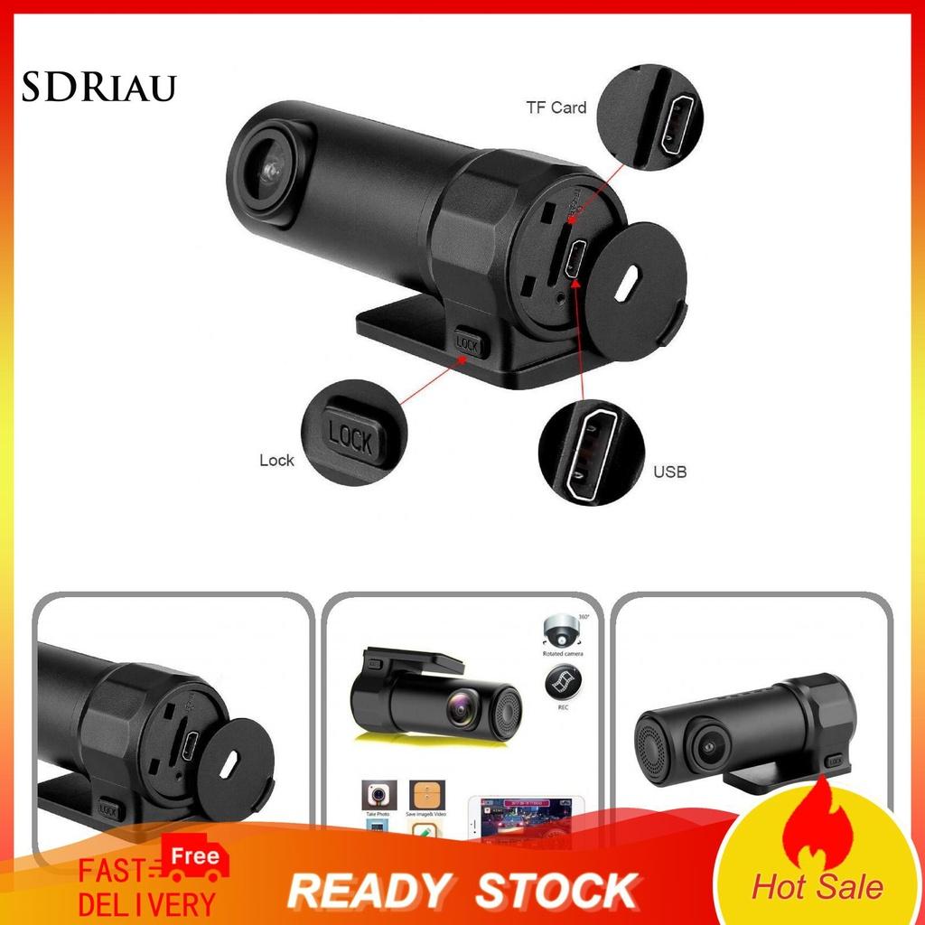 Camera ghi hình xoay 360 độ 1080P góc rộng 170 độ dễ lắp đặt cho xe hơi