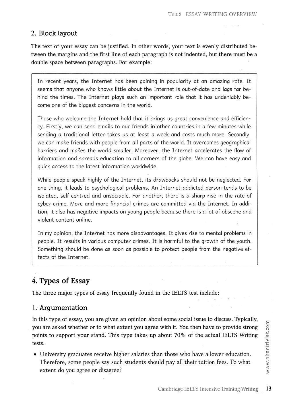 Sách Cambridge IELTS Intensive Training Writing (Không CD)