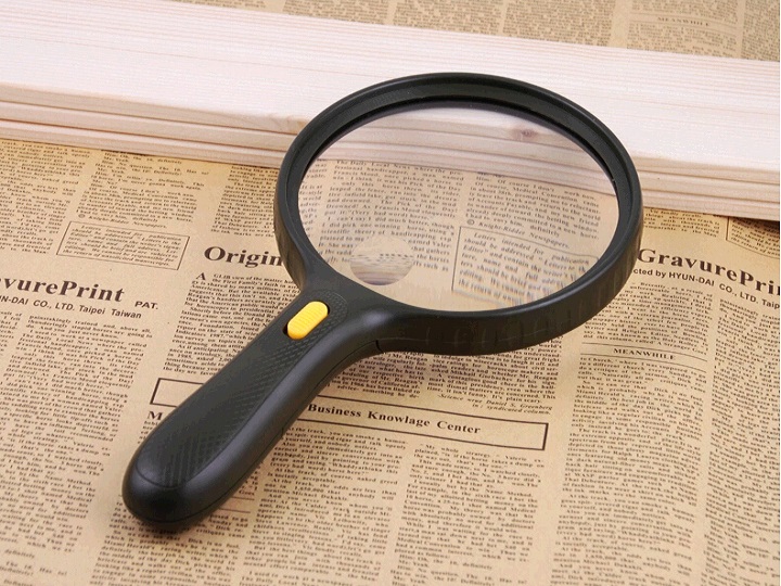 Kính Lúp Cầm Tay 2 Thấu Kính Có Đèn 138mm
