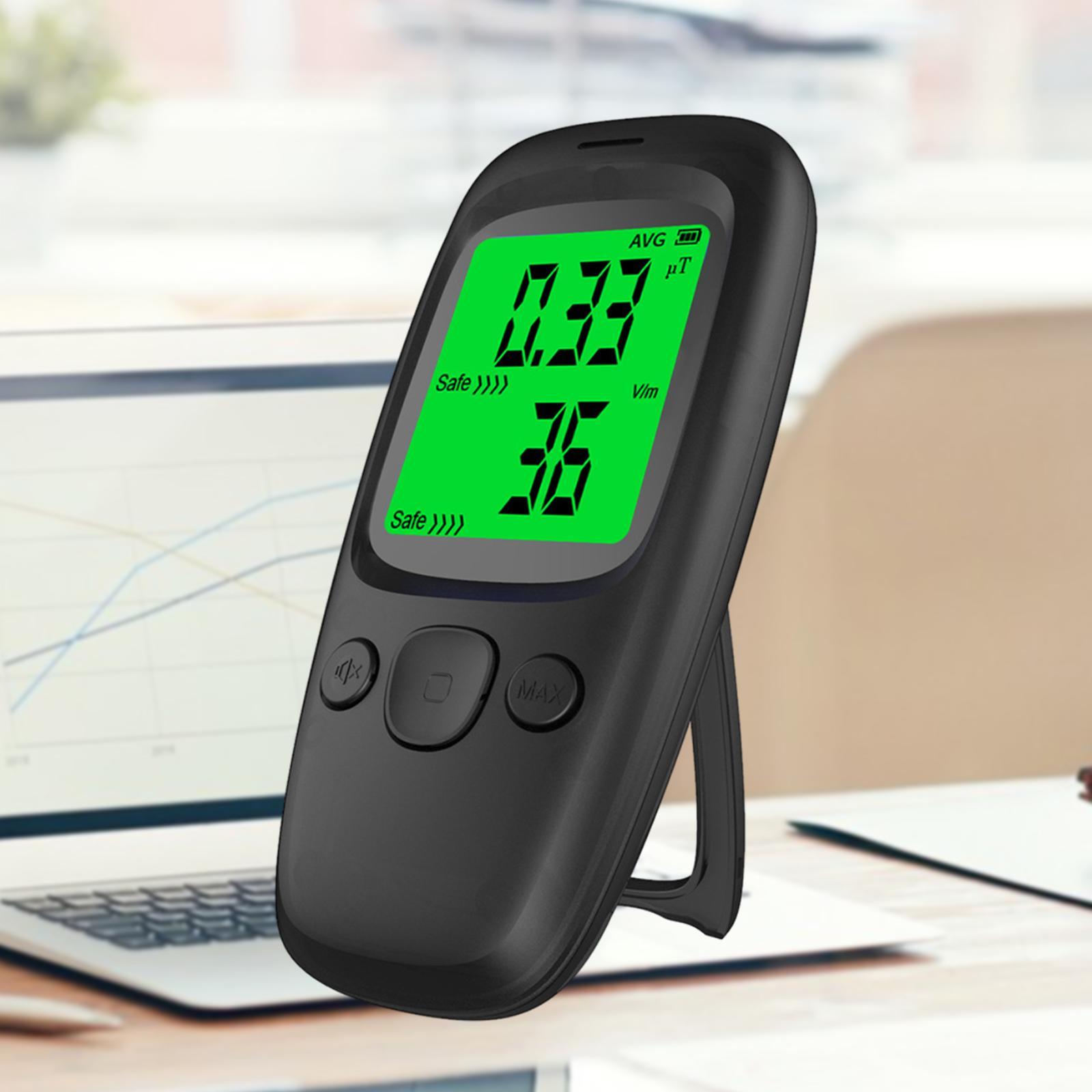 Electromagnetic Field Tester EMF Tester Handheld Portable for Testing with Backlight Digital LCD EMF Monitor for Signal Base Station Outdoor