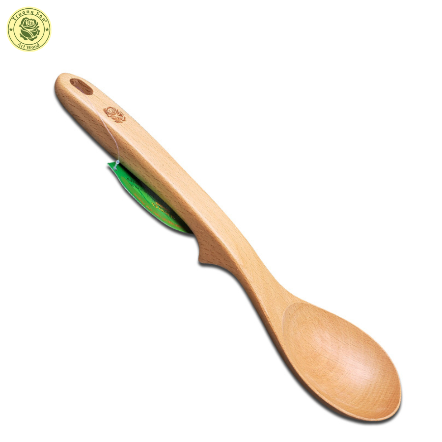 Muỗng Múc Canh Miệng Oval Có Đế Chân - Vá Gỗ Oval 15 - Đồ Gỗ Nhà Bếp Thương Hiệu Trường Sơn