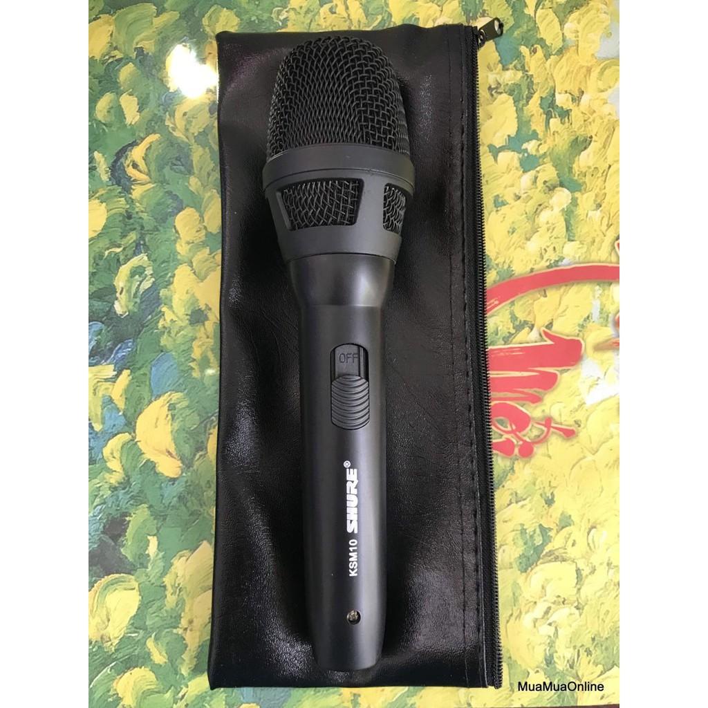 Micro Karaoke SHURE KSM10 Có Dây Tặng Kèm Bao Da Cao Cấp