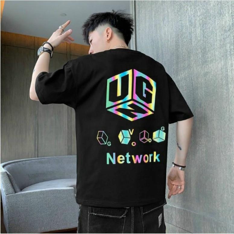 Siêu ngầu với 7 màu đen trắng cùng form rộng dáng thụng cực thoải mái - Áo Phản Quang, Áo thun tay lỡ nữ freesize - Áo phông form rộng dáng Unisex, mặc lớp, nhóm, cặp in hình