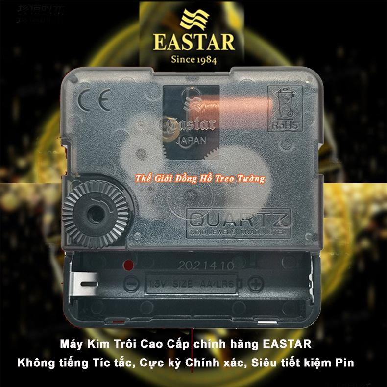 Đồng hồ Treo tường EASTAR KIM TRÔI Tròn có DẠ QUANG - Bảo hành 1 năm - Tặng Pin Maxell