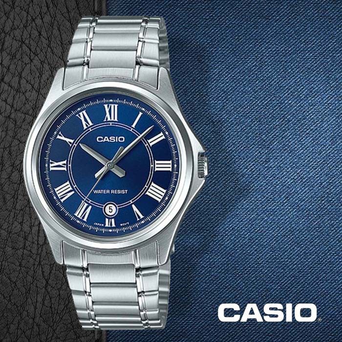 Đồng hồ nam dây thép không gỉ hiệu Casio chính hãng Anh Khuê MTP-1400D-2ADF