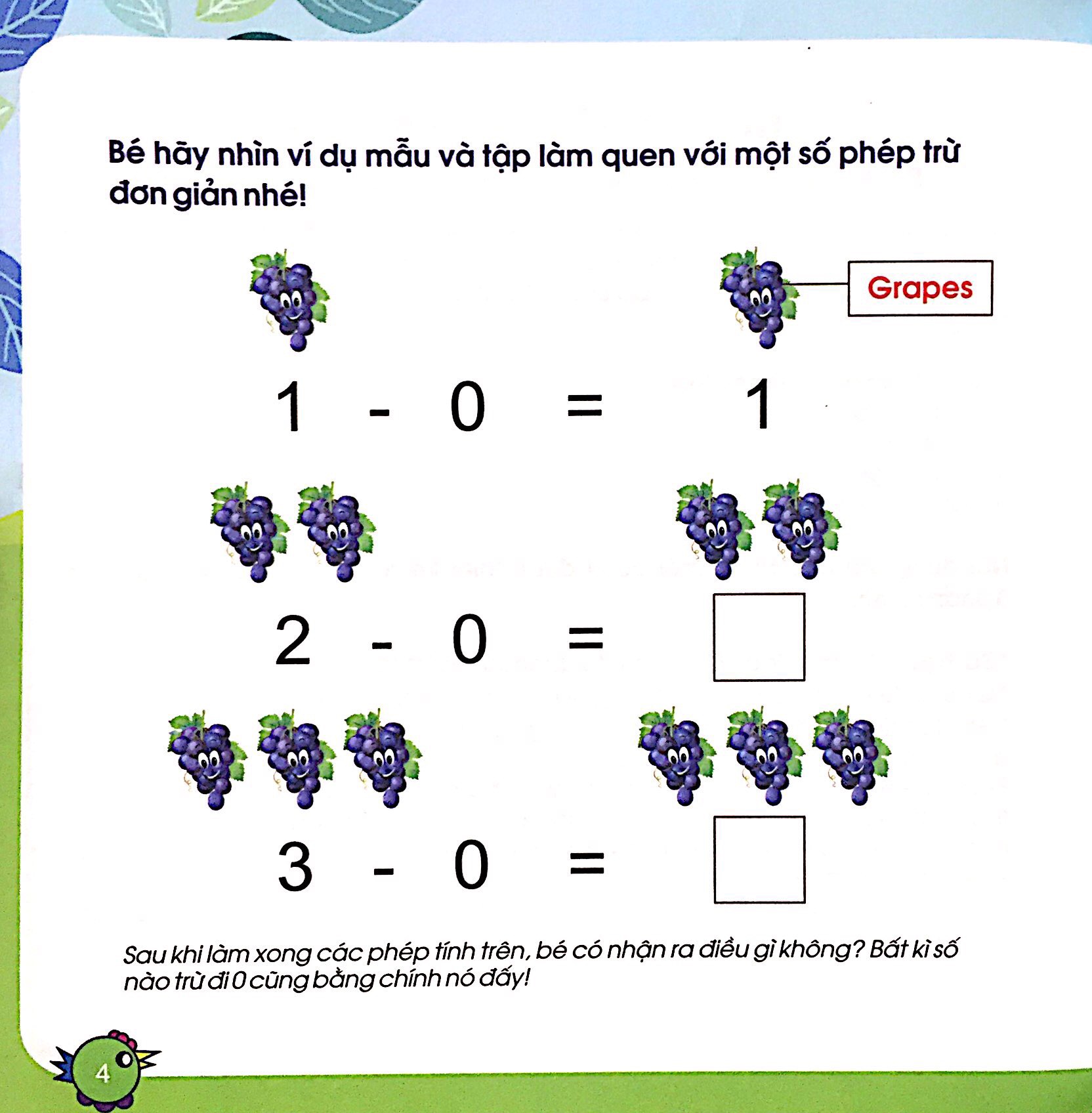 Toán - Anh Cho Trẻ Mầm Non: Phép Trừ