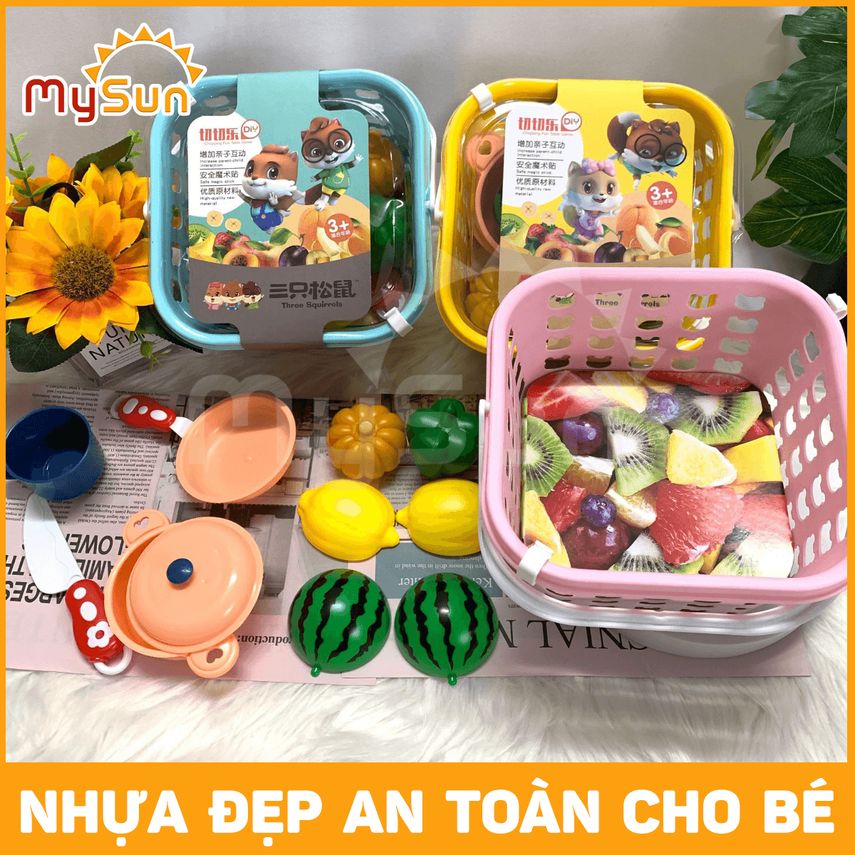 Bộ đồ chơi nấu ăn nhà bếp mini bằng nhựa giá rẻ cho bé gái chơi đồ hàng - MySun