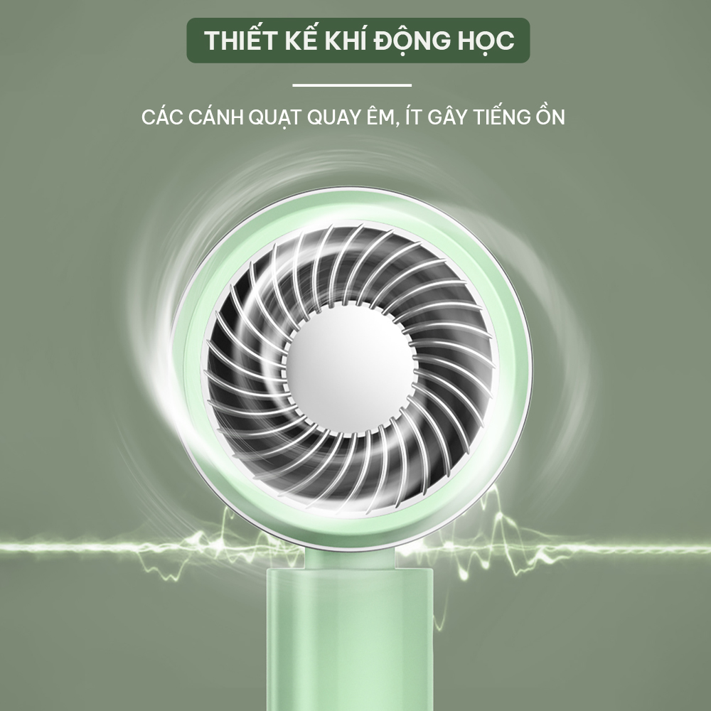 Máy sấy tóc mini gập gọn CWell C05HD, máy sấy tóc công suất lớn 1800W, kiểu dáng mới