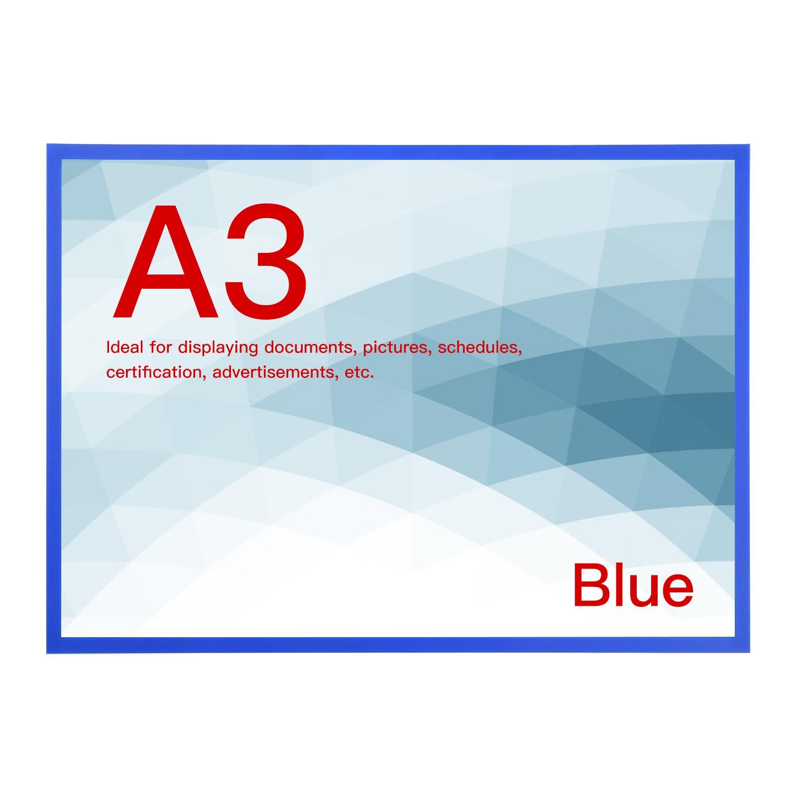 A3 Document Sign Holder Frosted Magnetic File Frame PVC Poster Picture Notice Display Frame for Whiteboard Fridge