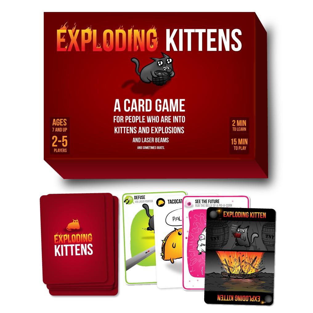 Mèo Nổ - Exploding Kittens-Thẻ Bài mèo nổ cảm tử Exploding Kittens Boardgame