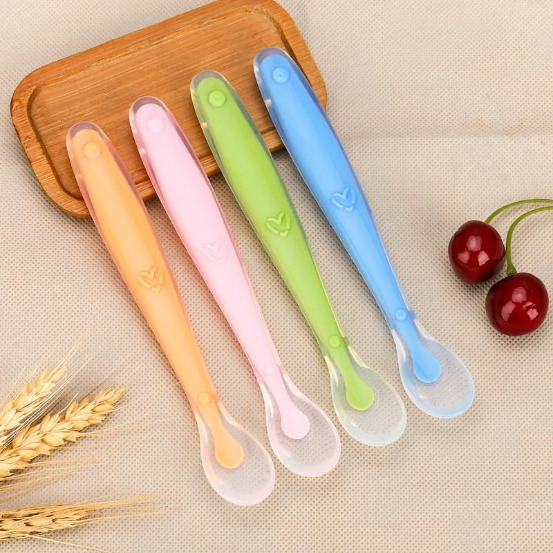 Thìa ăn dặm silicone cho bé miệng nhỏ kiểu Hàn Quốc