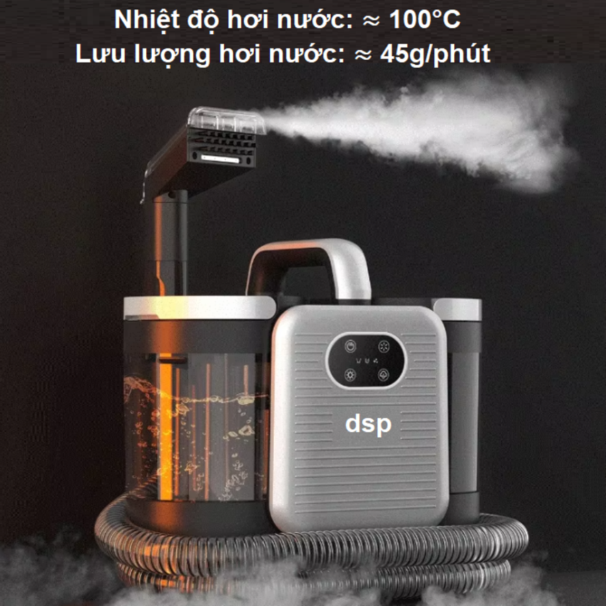 HÀNG CHÍNH HÃNG - Máy giặt nệm, thảm, sofa bằng hơi nước nóng 4 trong 1. Thương hiệu Nga cao cấp DSP - KD2065
