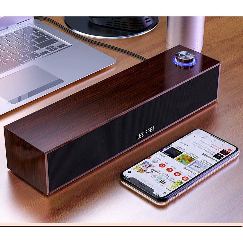 Loa bluetooth máy tính vân gỗ loa không dây vân gỗ speaker