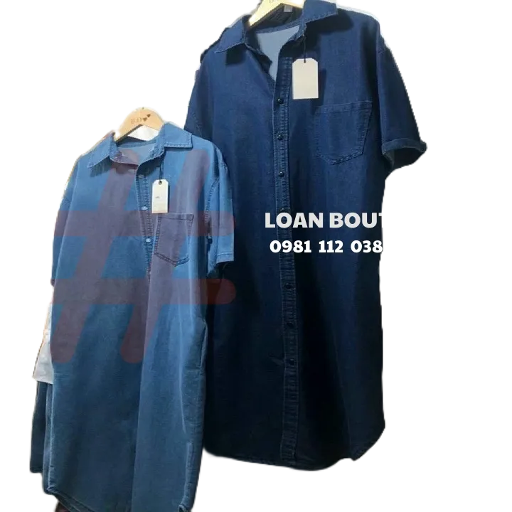 VÁY JEAN SUÔNG VẠT BẦU-Đầm somi jean phom suông rộng