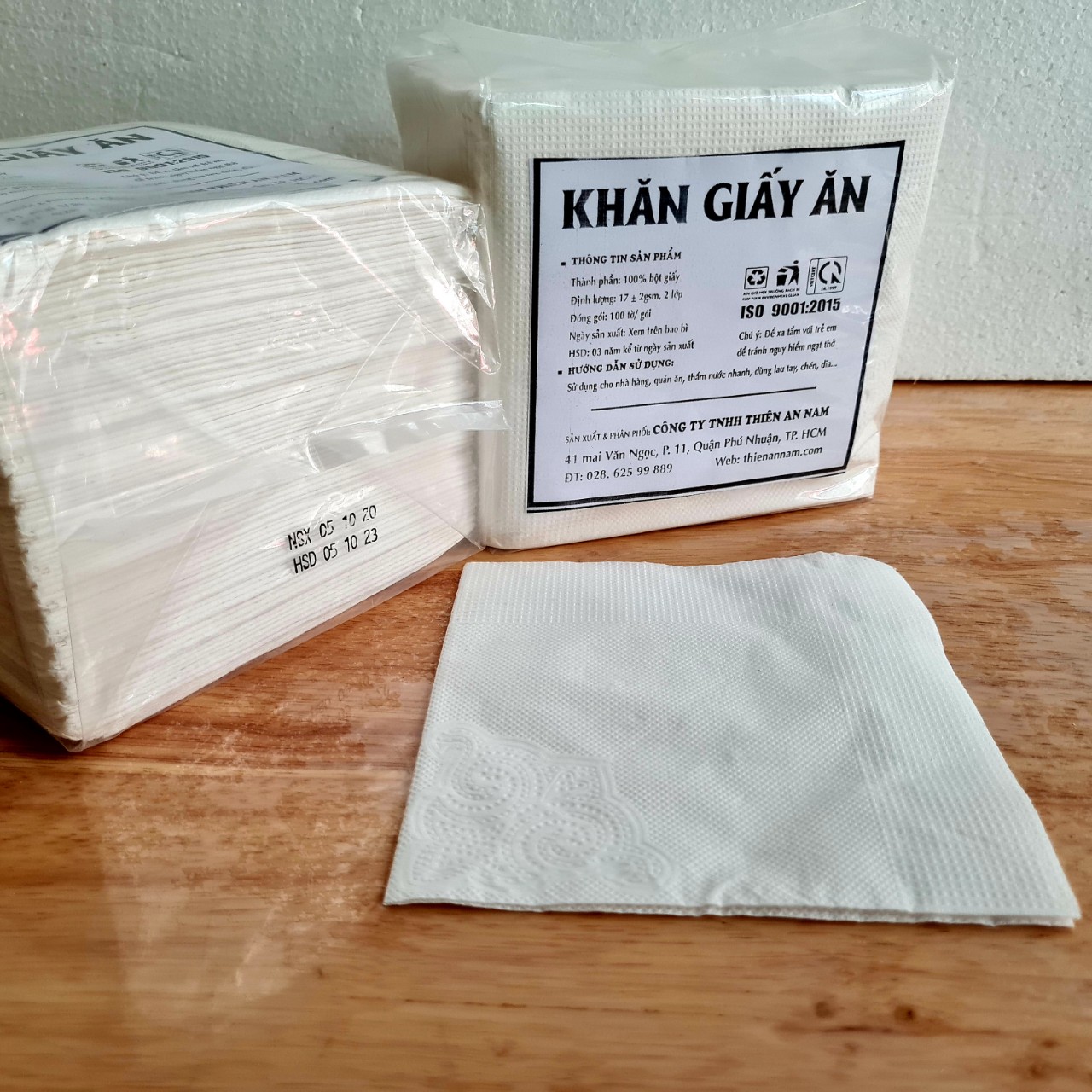 Combo (12 gói) khăn giấy ăn vuông nhỏ 2 lớp 100 tờ/ gói NK24 , 12x12cm