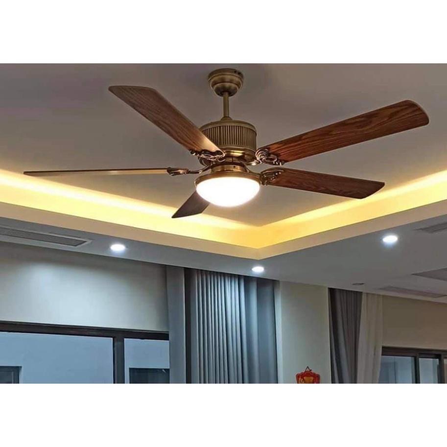 Quạt Trần 19234T nguyên nhân Lõi Đồng, vận tốc Gió 250v/p Cực Mát, hiệu suất 90W , Đèn Led