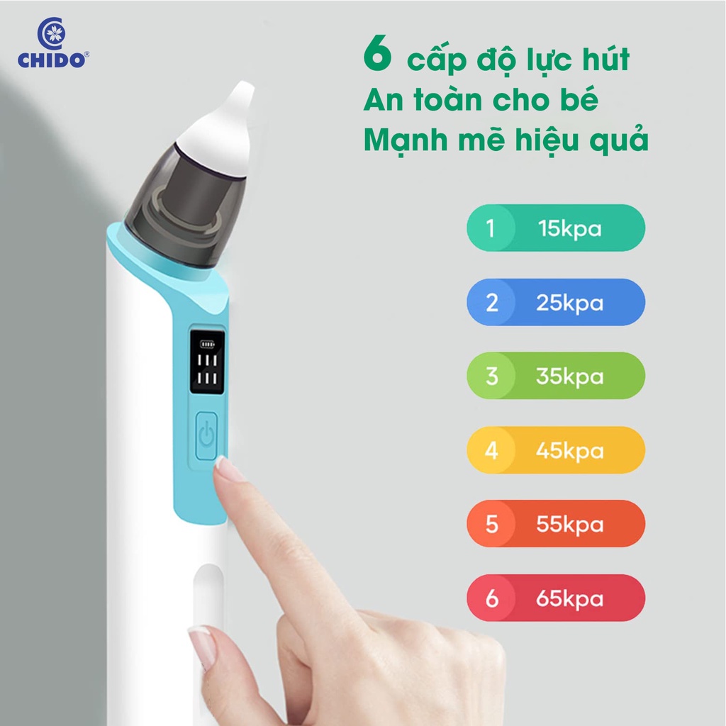 Máy hút mũi cầm tay Chido 6 cấp độ lực hút Công nghệ Nhật Bản - hàng chính hãng